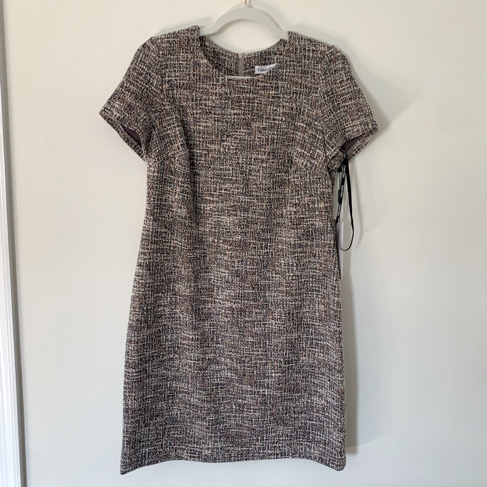 NWT Tweed Calvin Klein Dress - Size 10